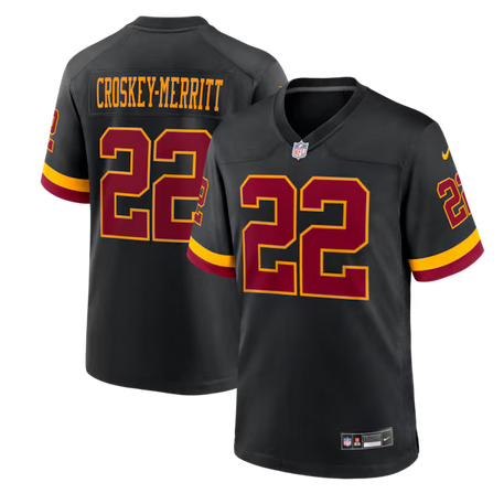 Men Washington Commanders #22 Croskey Merritt black Nike NFL 2026 Alternate Game Jersey 0417003